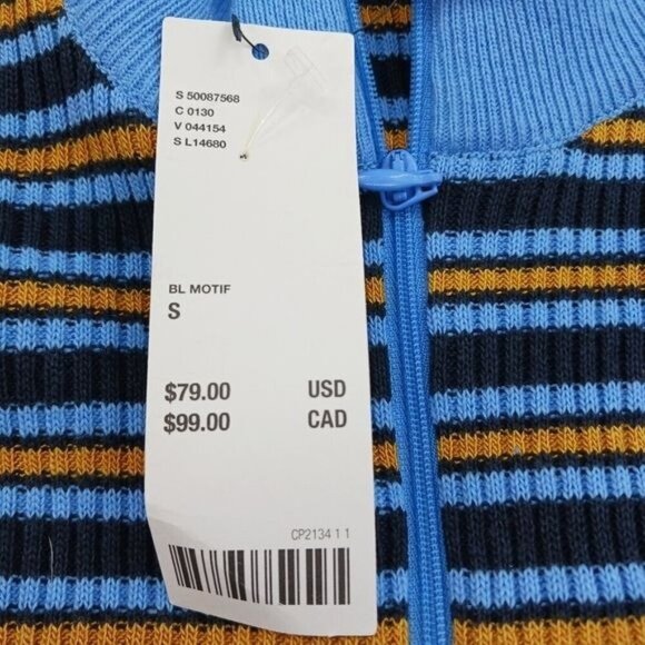 Urban Outfitters Striped Knit Mini Dress Womens Size S  Short Sleeve Bodycon - Picture 10 of 10